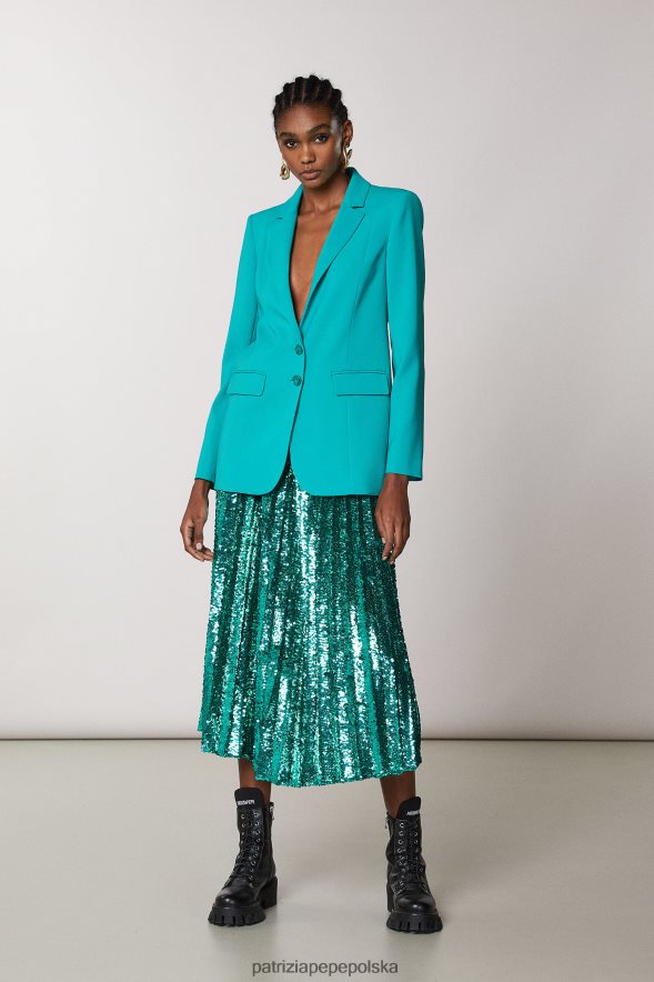 strój Patrizia Pepe iluzoryczna zieleń kobiety niezbędna kurtka chłopaka 866488408