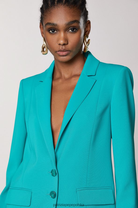 strój Patrizia Pepe iluzoryczna zieleń kobiety niezbędna kurtka chłopaka 866488408