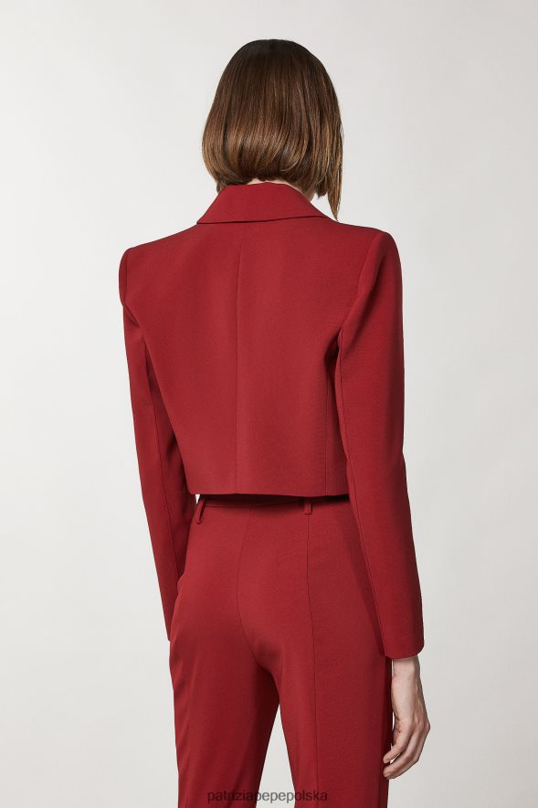 strój Patrizia Pepe marsjańska czerwień kobiety niezbędna, krótka kurtka 86648879