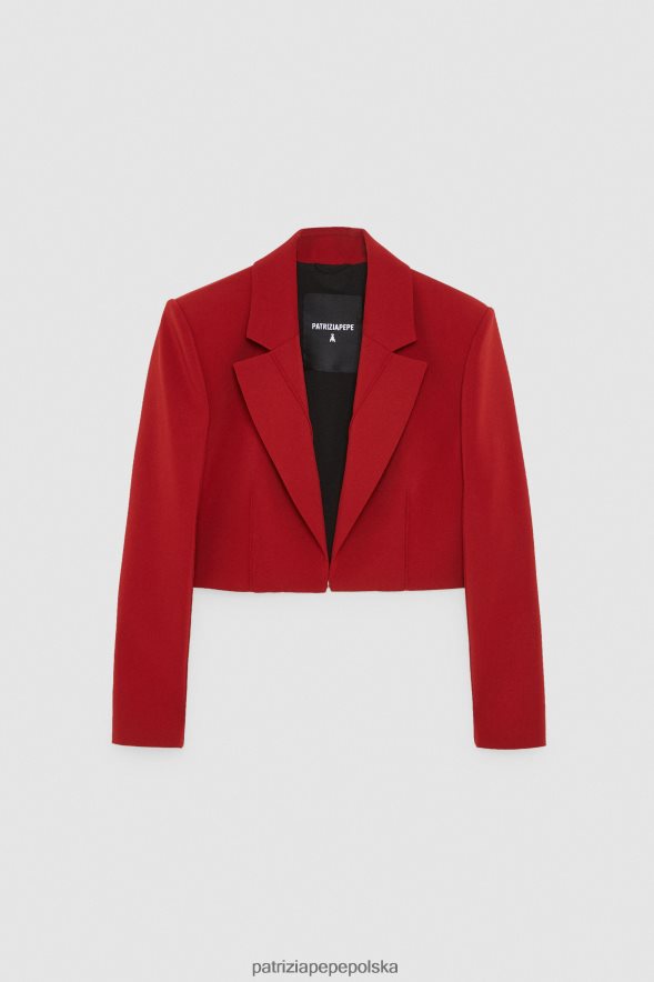 strój Patrizia Pepe marsjańska czerwień kobiety niezbędna, krótka kurtka 86648879