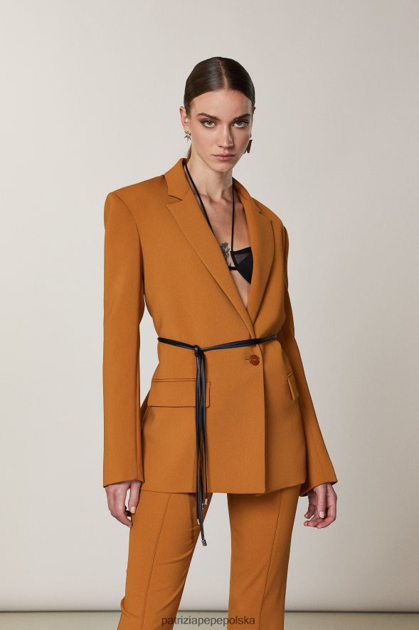strój Patrizia Pepe pikantny brąz kobiety niezbędna kurtka oversize 866488542