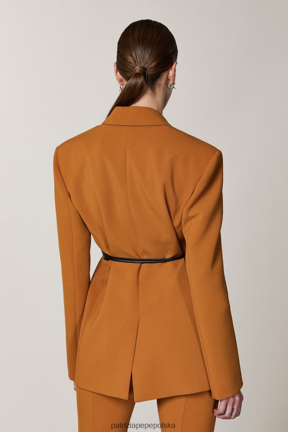 strój Patrizia Pepe pikantny brąz kobiety niezbędna kurtka oversize 866488542