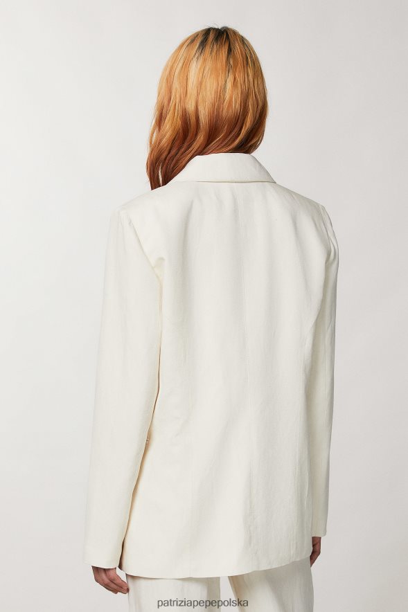 strój Patrizia Pepe pościel biała kobiety marynarka chłopaka 866488230