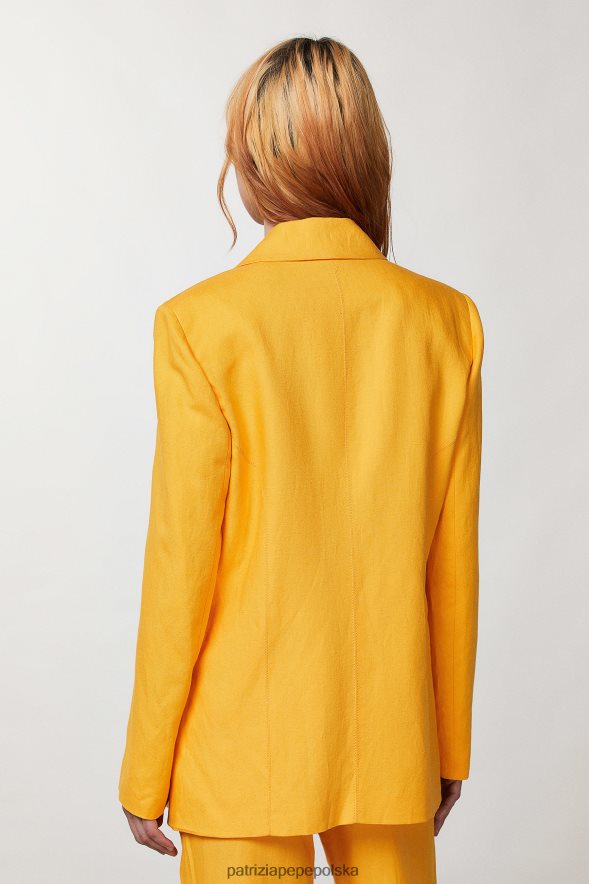 strój Patrizia Pepe soczysta pomarańcza kobiety marynarka chłopaka 866488216