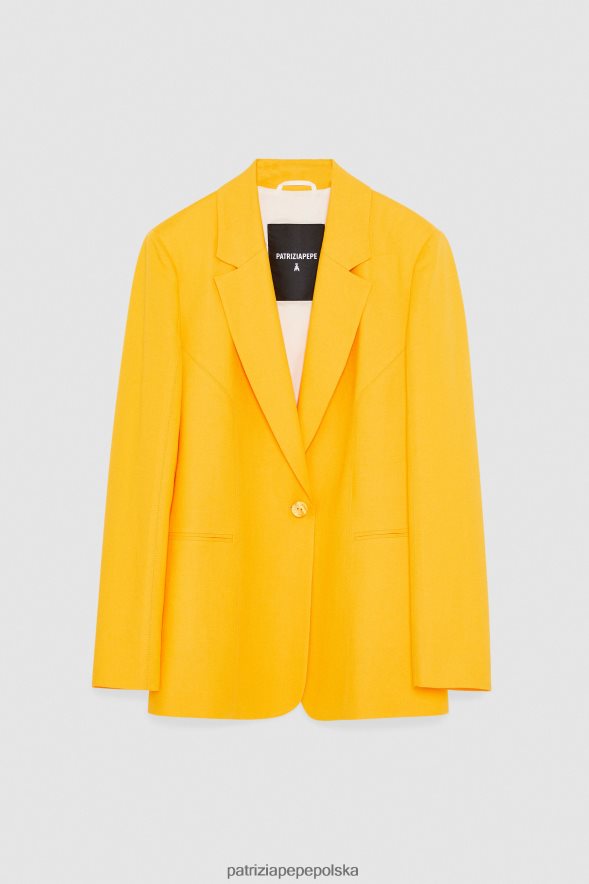 strój Patrizia Pepe soczysta pomarańcza kobiety marynarka chłopaka 866488216