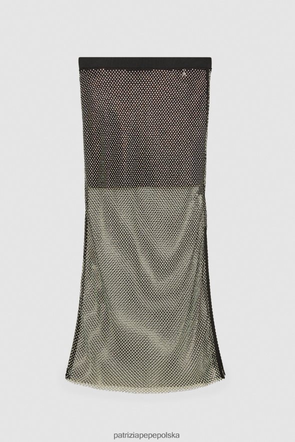 strój Patrizia Pepe Nero kobiety spódnica z kryształkami 866488412