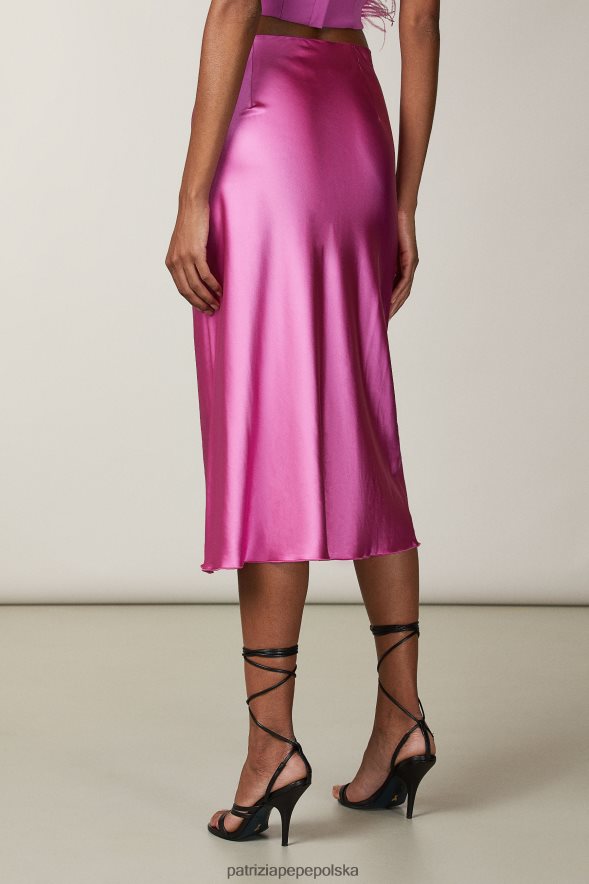 strój Patrizia Pepe orchidea fioletowa kobiety spódnica midi 866488517