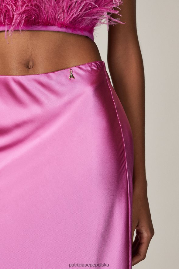 strój Patrizia Pepe orchidea fioletowa kobiety spódnica midi 866488517