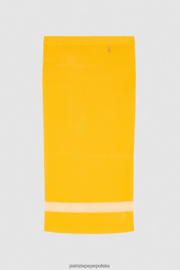 strój Patrizia Pepe soczysta pomarańcza kobiety spódnica z przezroczystymi detalami 866488400