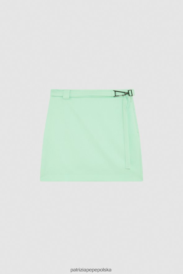 strój Patrizia Pepe planeta zielona kobiety flanelowa spódniczka mini 866488174