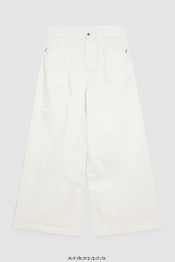strój Patrizia Pepe Bianco kobiety oversize'owe jeansy 866488371