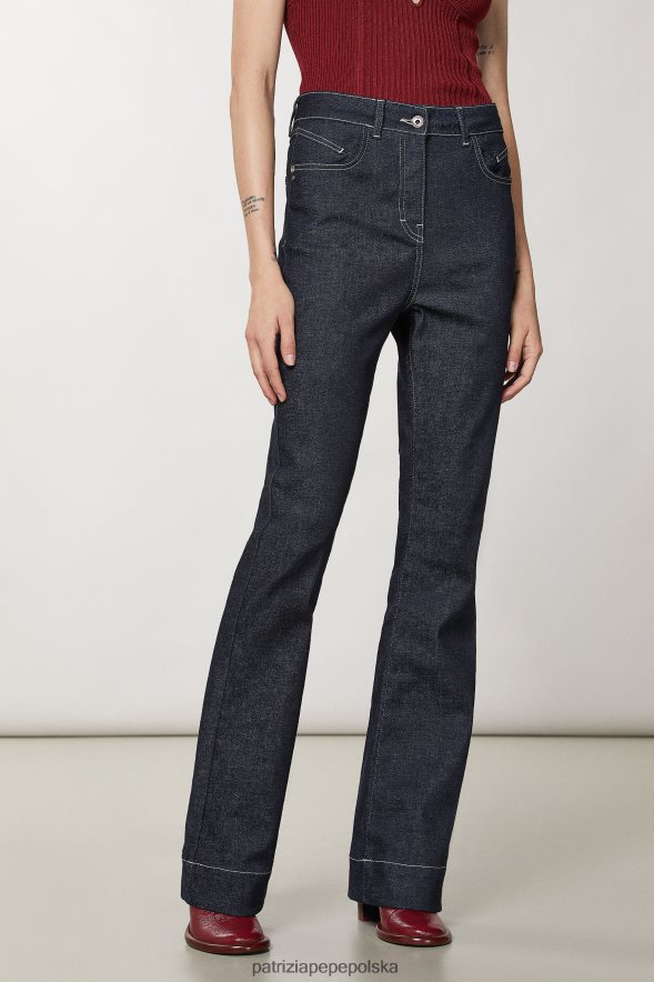 strój Patrizia Pepe Pranie w kolorze granatowym o północy kobiety wygodne dżinsowe spodnie 86648894