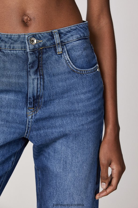strój Patrizia Pepe Pranie w stylu vintage w kolorze indygo kobiety ekologiczne dżinsy 866488678
