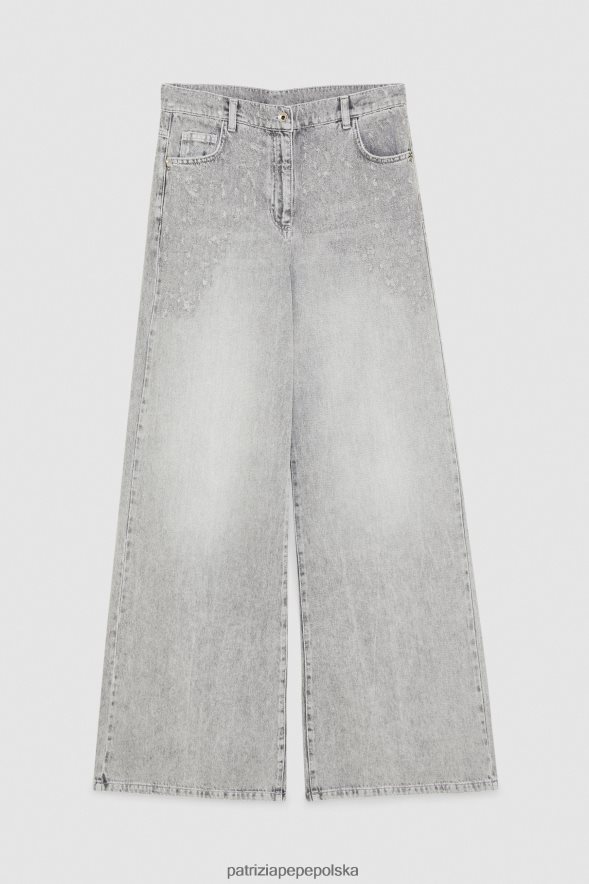 strój Patrizia Pepe mineralny szary odcień kobiety miękkie bawełniane spodnie 866488126