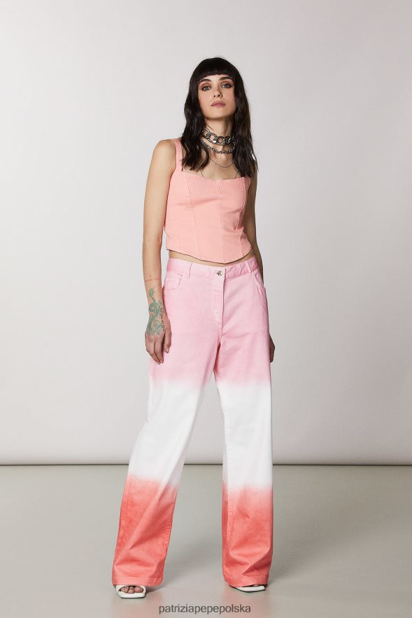 strój Patrizia Pepe soczysta brzoskwinia degrad- kobiety spodnie z niskim stanem 866488508