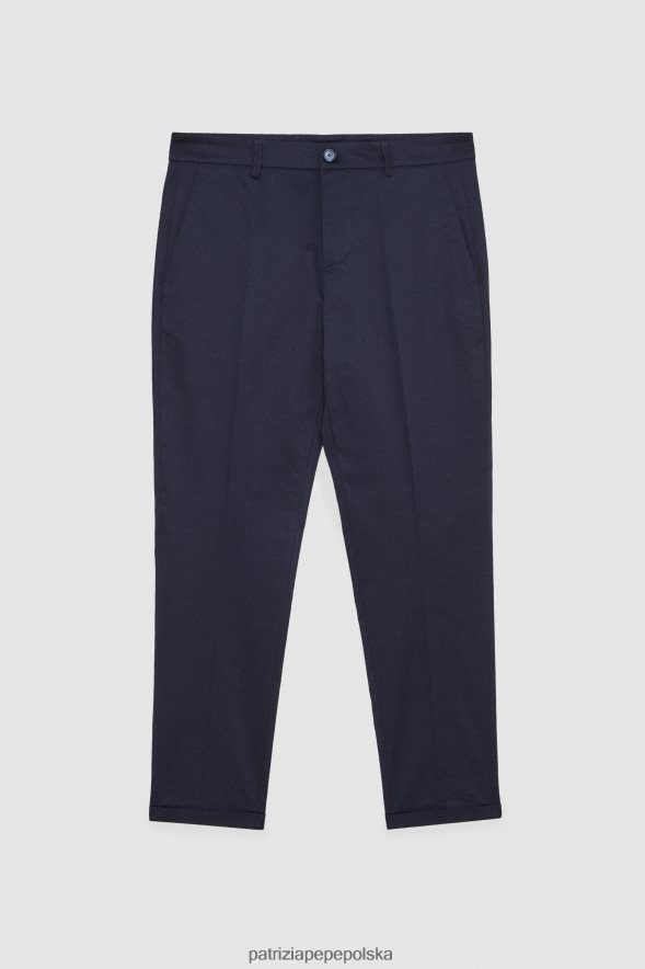 strój Patrizia Pepe marynarka królewska mężczyźni spodnie typu slim-fit za kostkę 8664881027