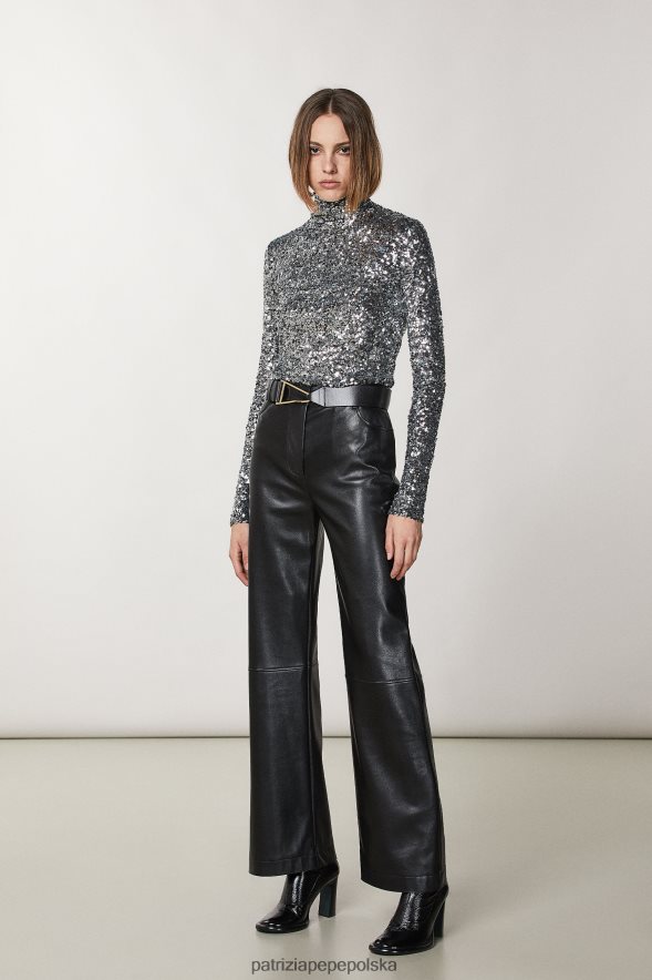 strój Patrizia Pepe Nero kobiety spodnie pałacowe 866488150