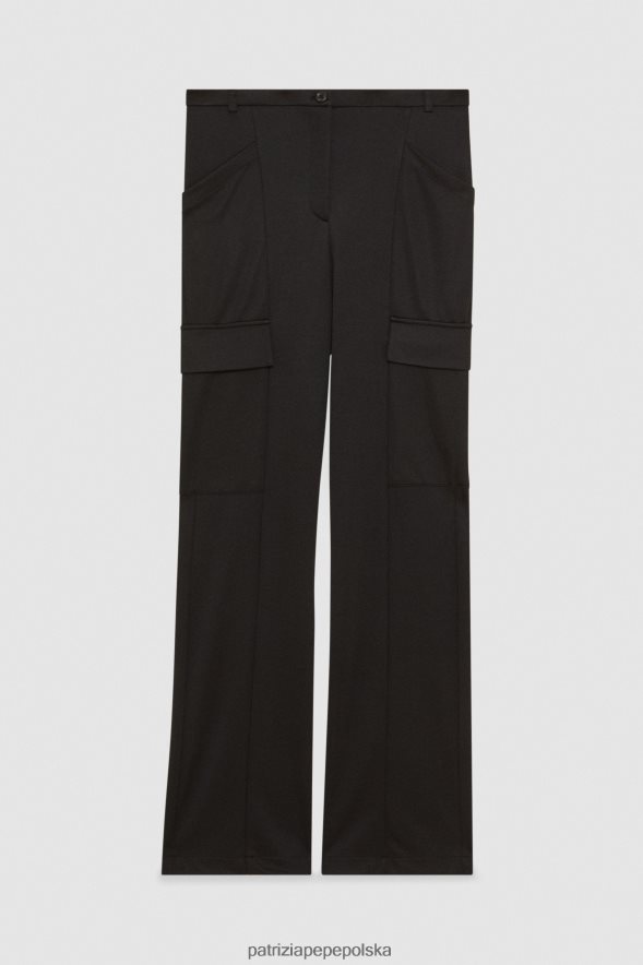 strój Patrizia Pepe Nero kobiety techniczne spodnie z jerseyu 866488182