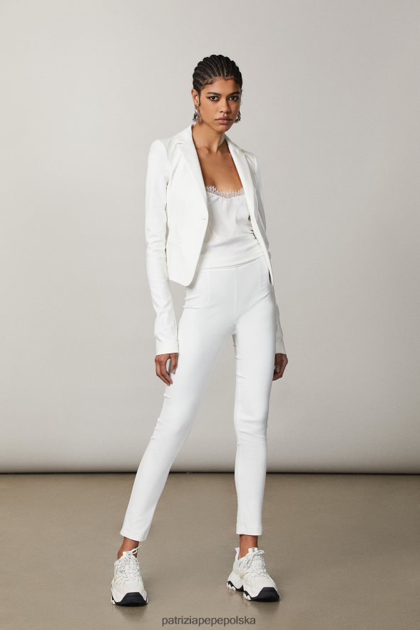 strój Patrizia Pepe Bianco kobiety wąskie spodnie 866488682
