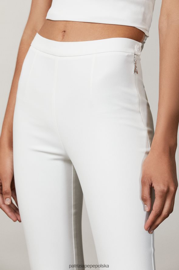strój Patrizia Pepe Bianco kobiety wąskie spodnie 866488682