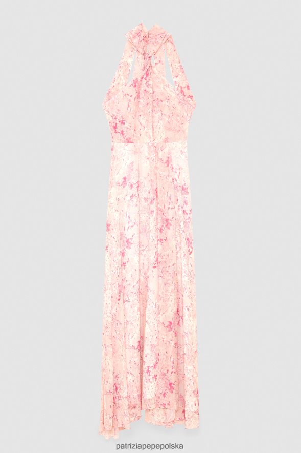 strój Patrizia Pepe kwiat róży kobiety długa sukienka z żorżety 866488304