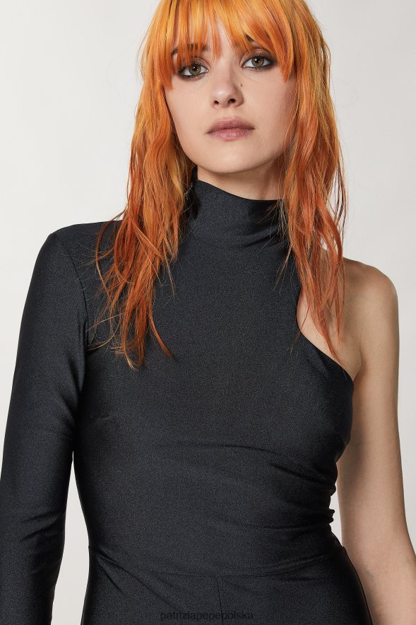 strój Patrizia Pepe Nero kobiety Dżersejowy kombinezon zapinany na zamek 866488146