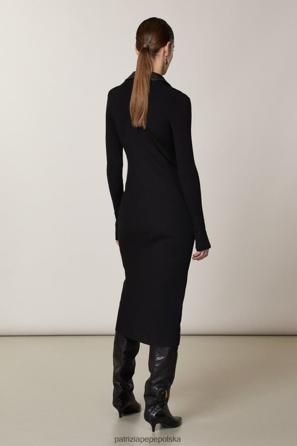 strój Patrizia Pepe Nero kobiety Kardigan przypominający sukienkę koszulową 866488620