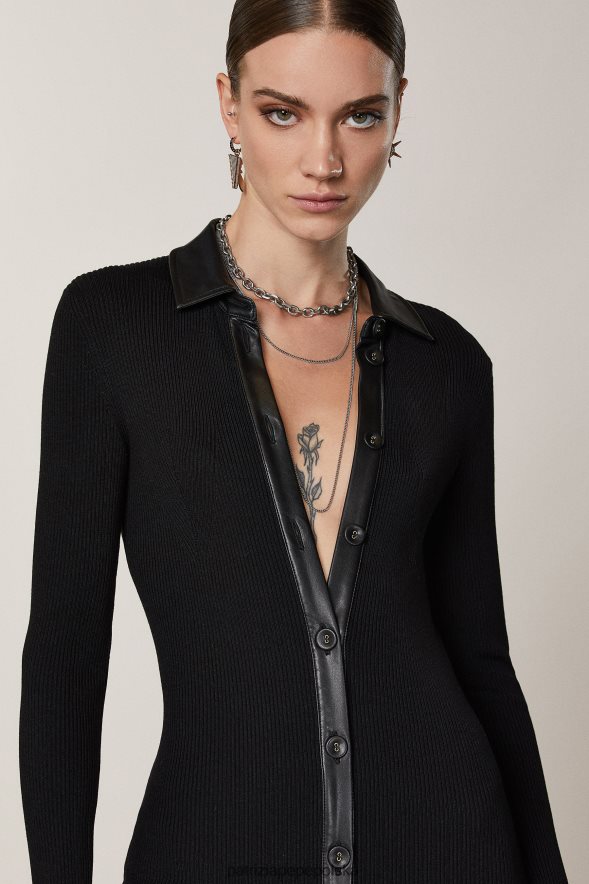 strój Patrizia Pepe Nero kobiety Kardigan przypominający sukienkę koszulową 866488620