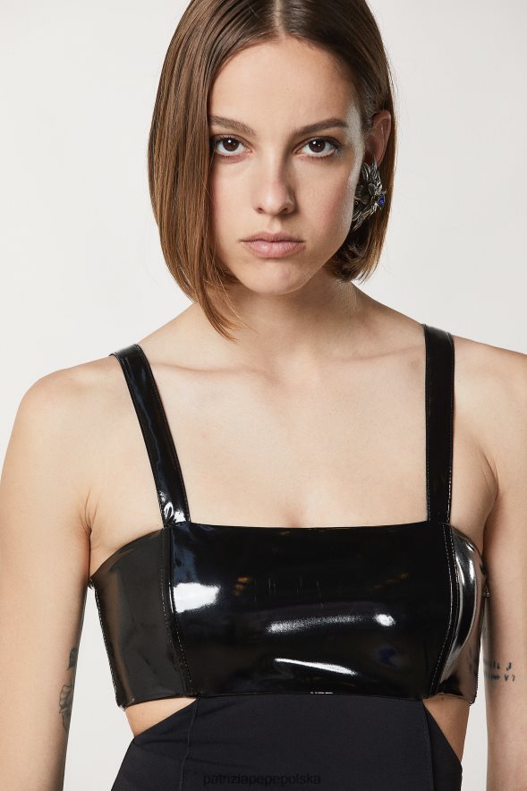 strój Patrizia Pepe Nero kobiety Sukienka z krepy o dopasowanym kroju 86648812