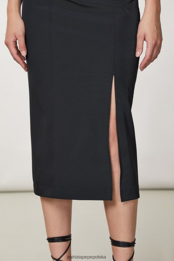 strój Patrizia Pepe Nero kobiety sukienka midi 86648831