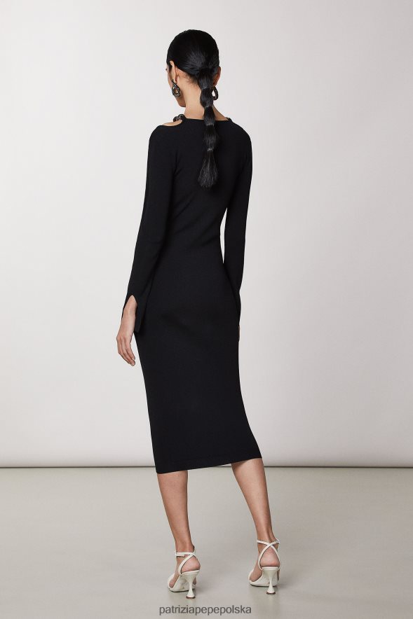 strój Patrizia Pepe Nero kobiety sukienka na łańcuszku 866488511
