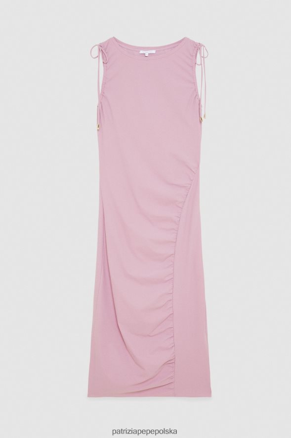 strój Patrizia Pepe fioletowo-fioletowy kobiety niezbędna sukienka midi 866488227
