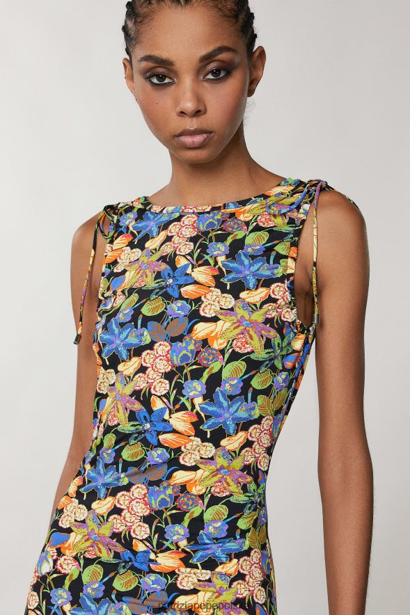 strój Patrizia Pepe kwiat metaświata kobiety dżersejowa sukienka midi 866488693