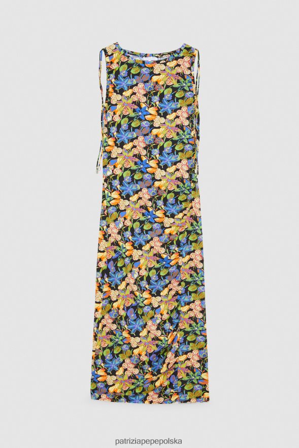 strój Patrizia Pepe kwiat metaświata kobiety dżersejowa sukienka midi 866488693