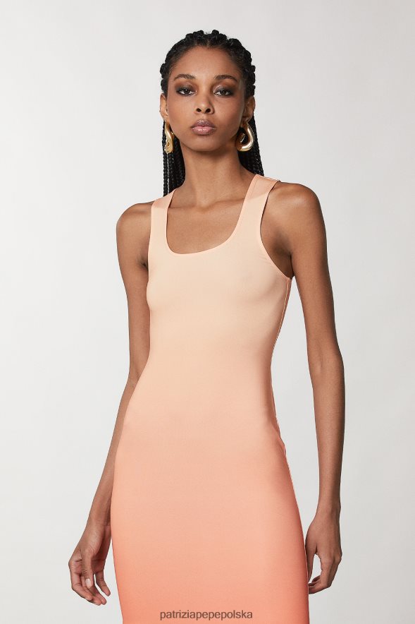 strój Patrizia Pepe odcisk astralnej degradacji kobiety długa sukienka bez rękawów 86648859