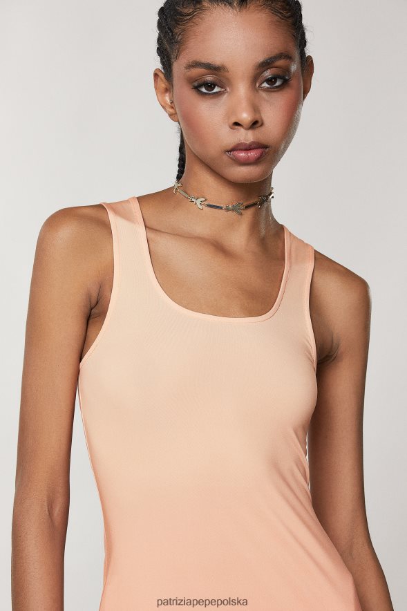 strój Patrizia Pepe odcisk astralnej degradacji kobiety długa sukienka bez rękawów 86648859