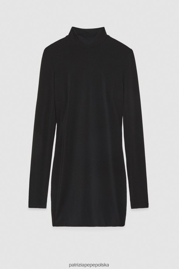 strój Patrizia Pepe Nero kobiety Sukienka mini bez pleców 866488679