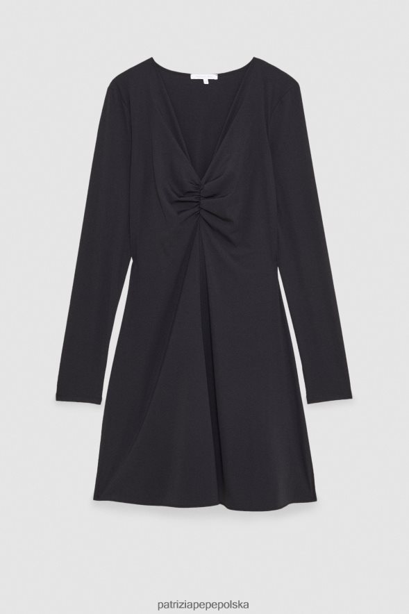 strój Patrizia Pepe Nero kobiety Sukienka mini z jerseyu 866488161