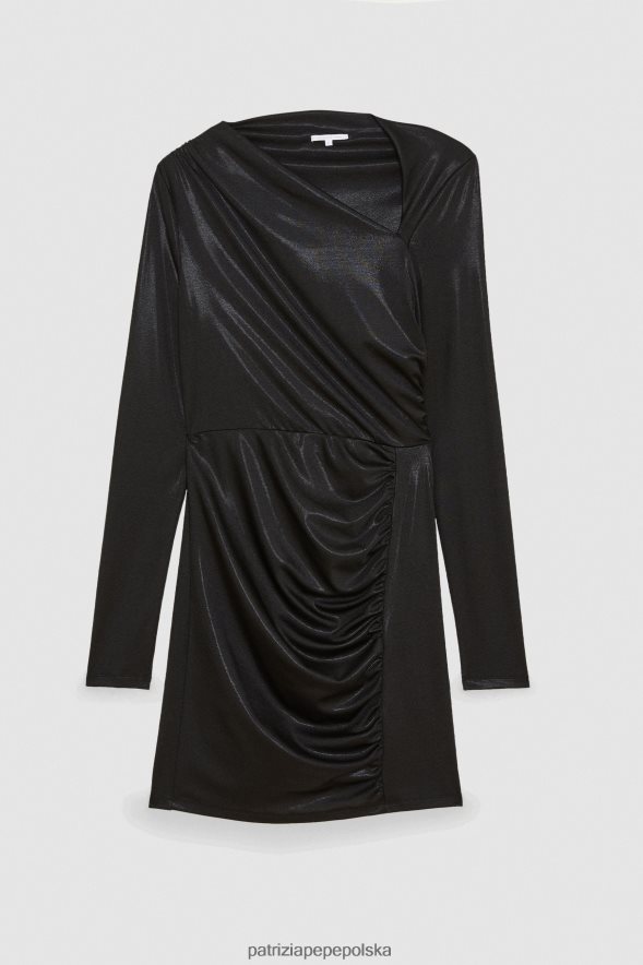 strój Patrizia Pepe Nero kobiety elegancka sukienka z jerseyu 866488103