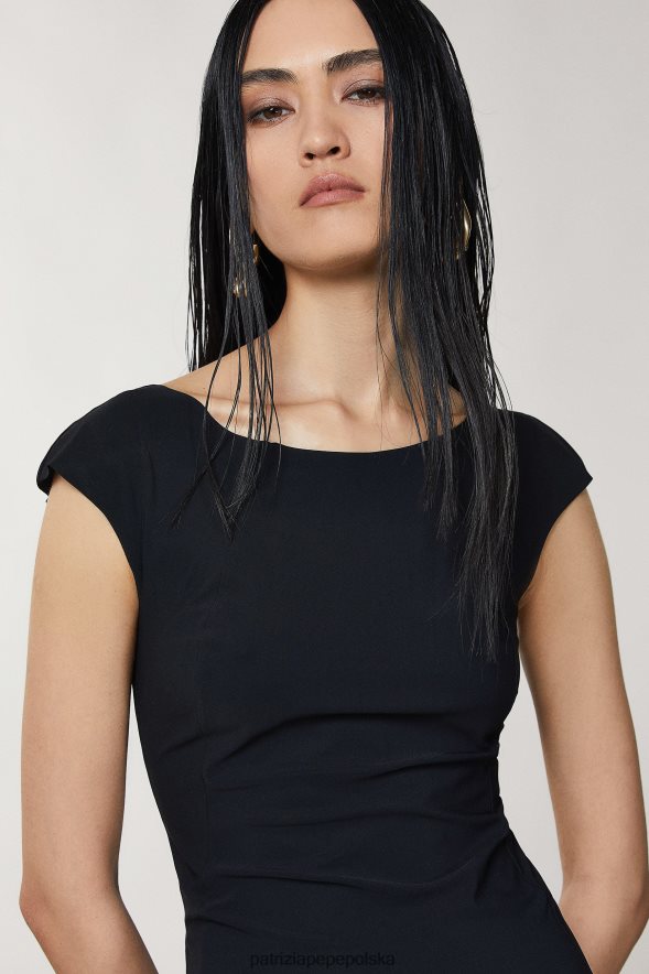 strój Patrizia Pepe Nero kobiety krótka sukienka płaszczowa 866488698