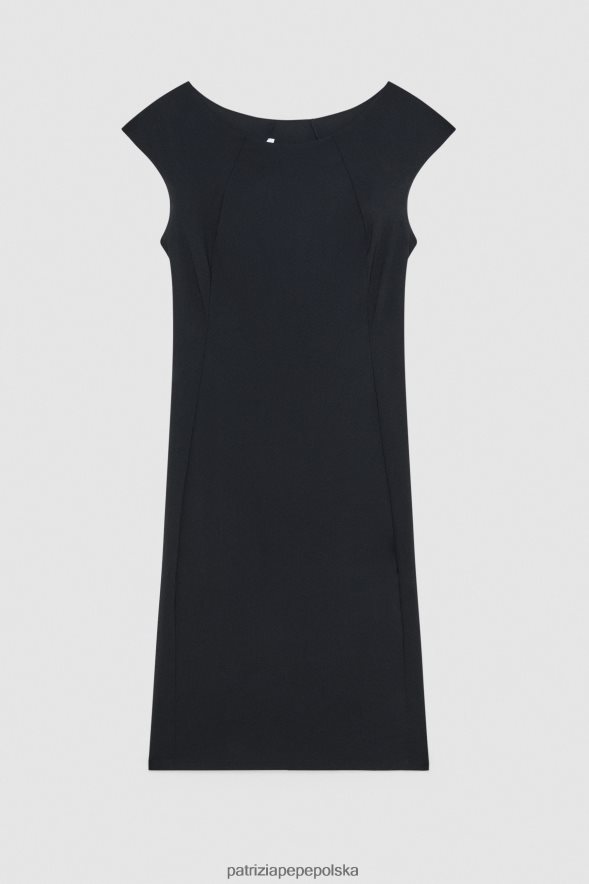strój Patrizia Pepe Nero kobiety krótka sukienka płaszczowa 866488698