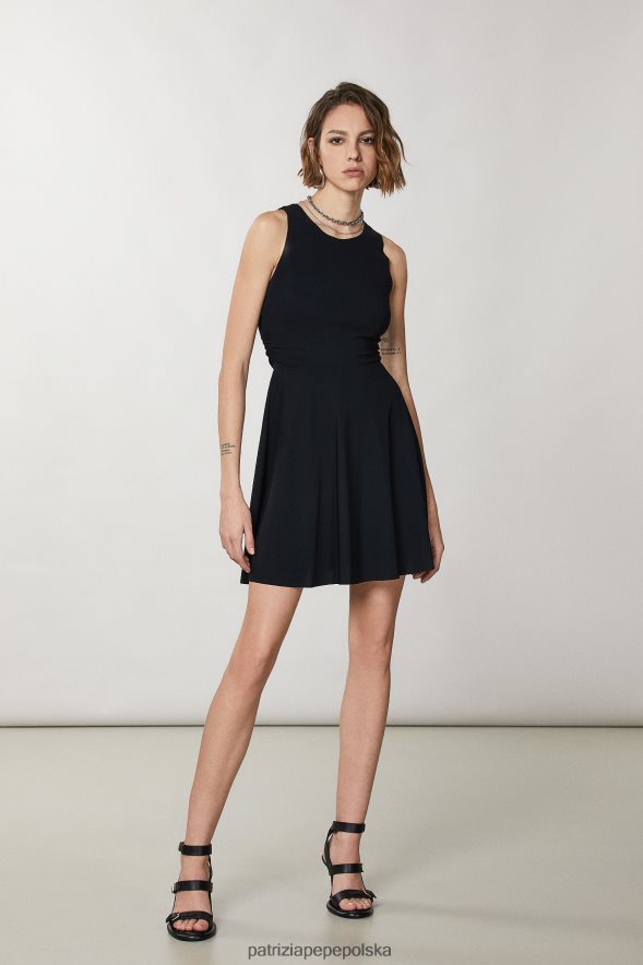 strój Patrizia Pepe Nero kobiety niezbędna krótka sukienka 866488324