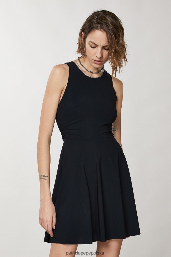 strój Patrizia Pepe Nero kobiety niezbędna krótka sukienka 866488324