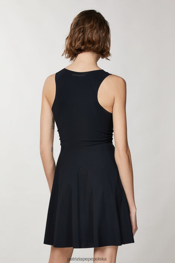strój Patrizia Pepe Nero kobiety niezbędna krótka sukienka 866488324