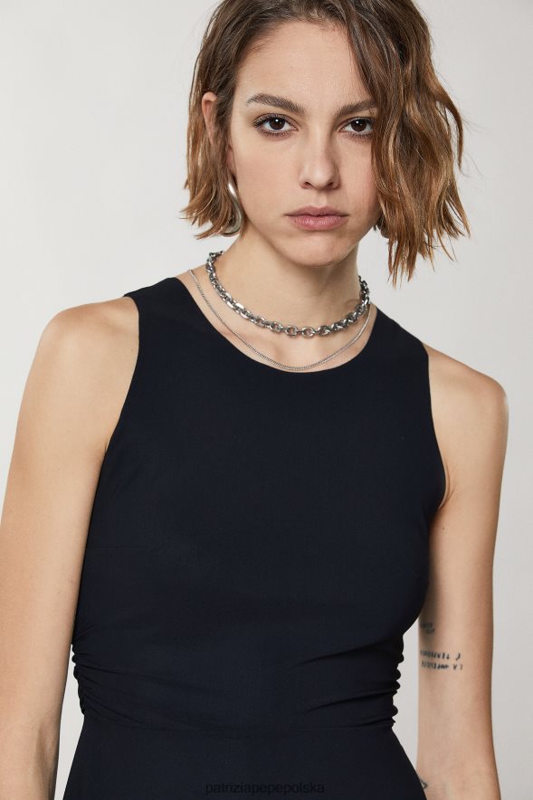 strój Patrizia Pepe Nero kobiety niezbędna krótka sukienka 866488324