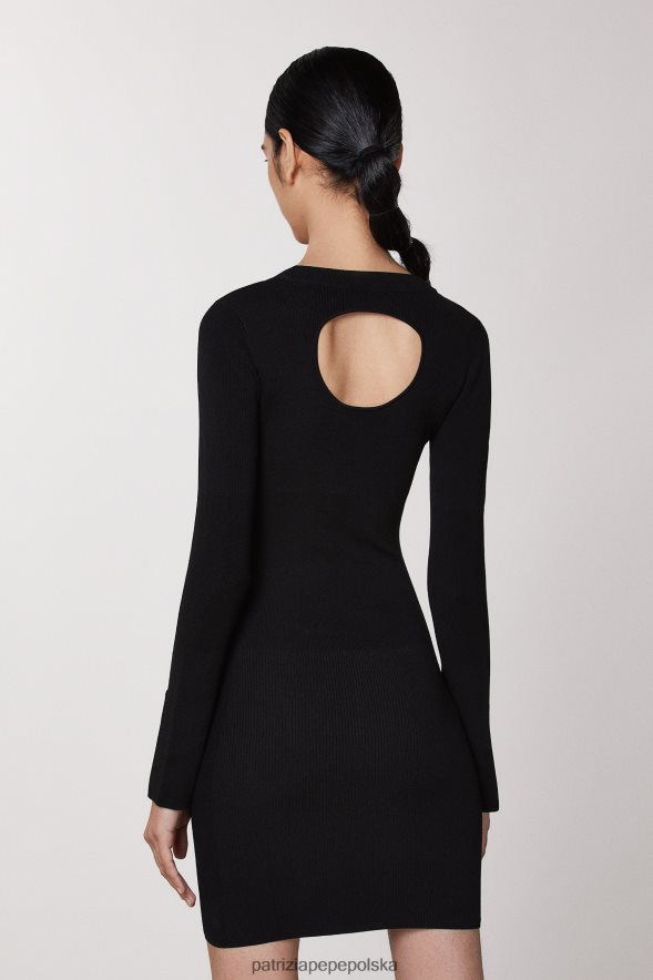 strój Patrizia Pepe Nero kobiety sukienka w prążki 866488438