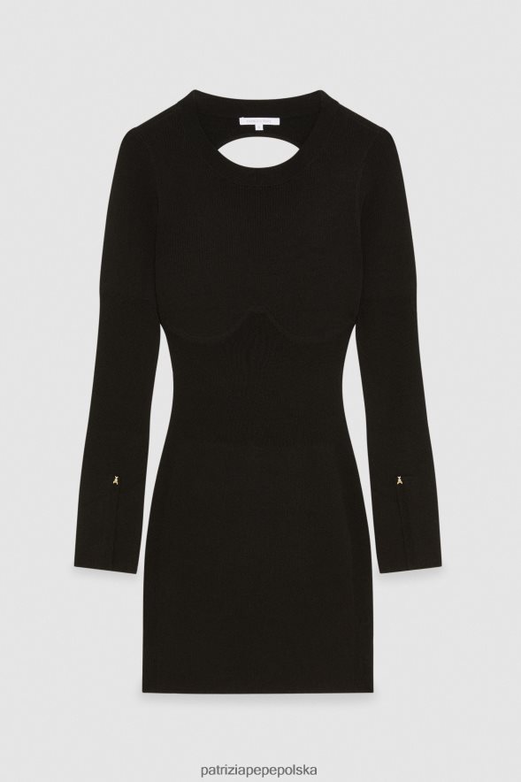 strój Patrizia Pepe Nero kobiety sukienka w prążki 866488438