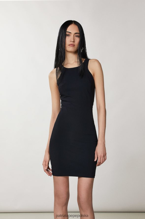 strój Patrizia Pepe Nero kobiety sukienka ze stretchem 866488557