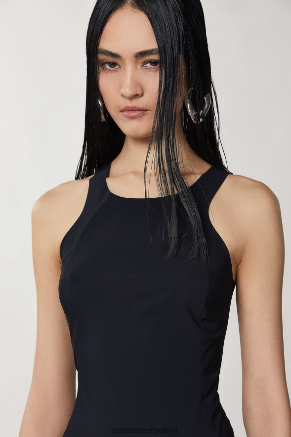 strój Patrizia Pepe Nero kobiety sukienka ze stretchem 866488557