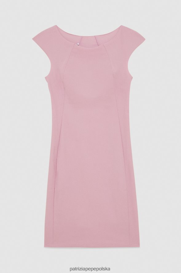 strój Patrizia Pepe fioletowo-fioletowy kobiety krótka sukienka płaszczowa 866488691